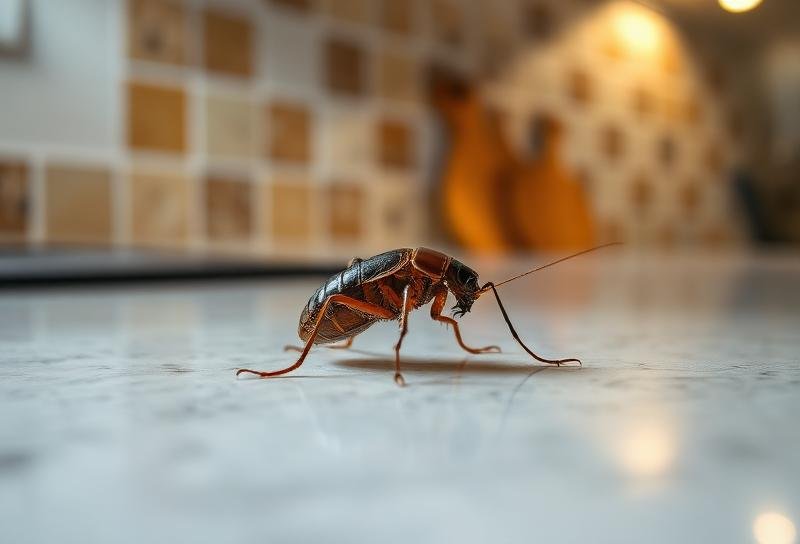 Cockroach infestation in Cyprus kitchen